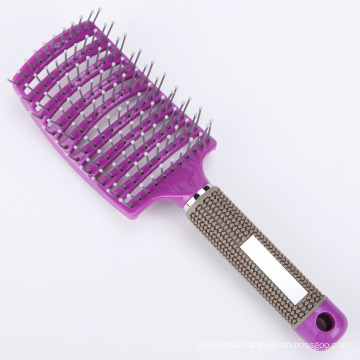 Curved Fast Dry Styling Detangling Vented Styling Hair Brush for Men & Women